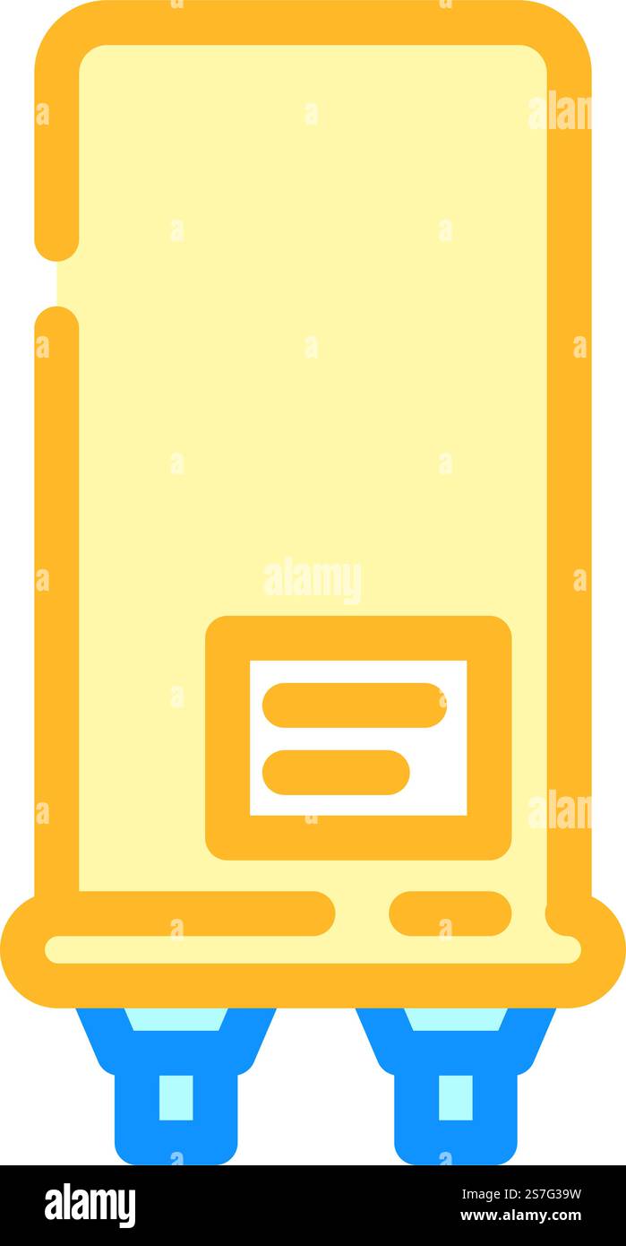 high voltage capacitor electronic component color icon vector. high ...