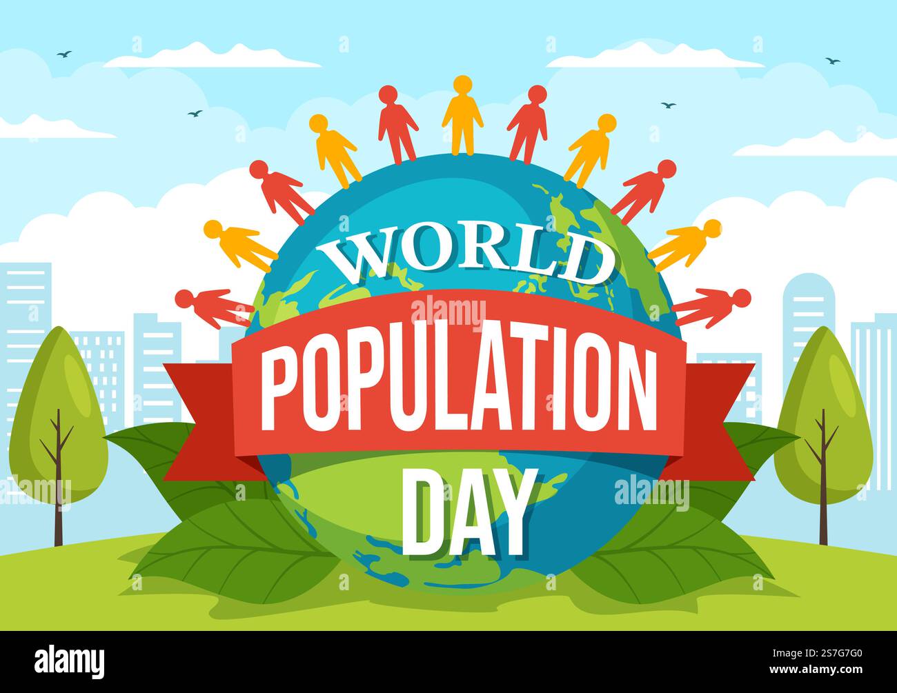 World Population Day Vector Illustration on 11th July To Raise ...