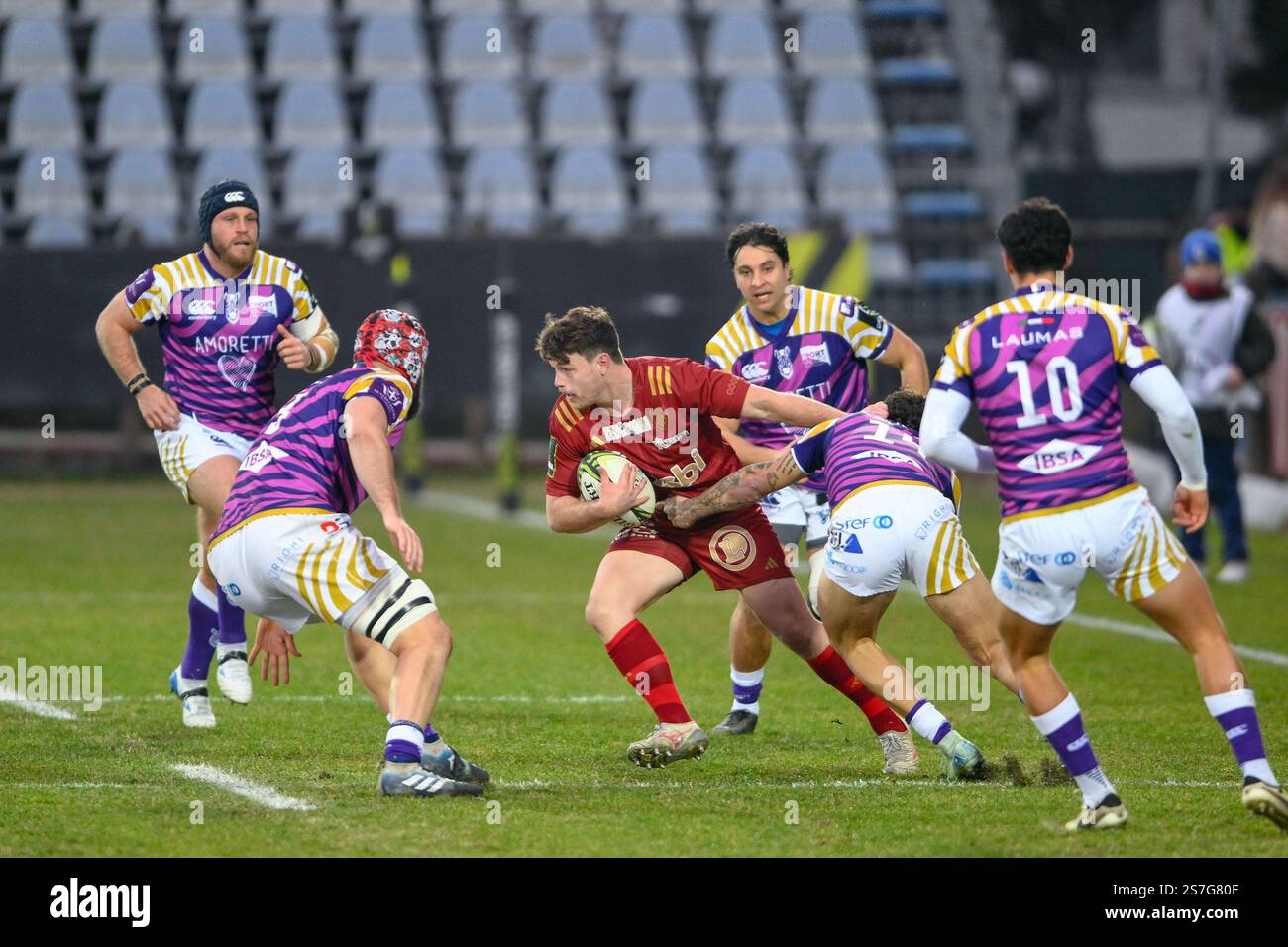 Parma, Italy. 19th Jan, 2025. Victor Montgaillard ( Usap Perpignan ...