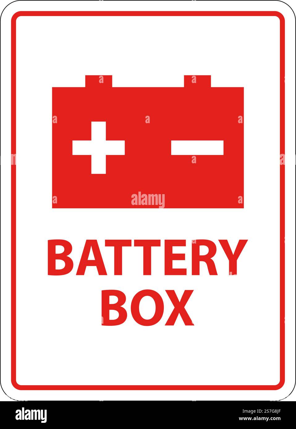 Symbol Battery Sign Battery Box On White Background Stock Vector Image ...