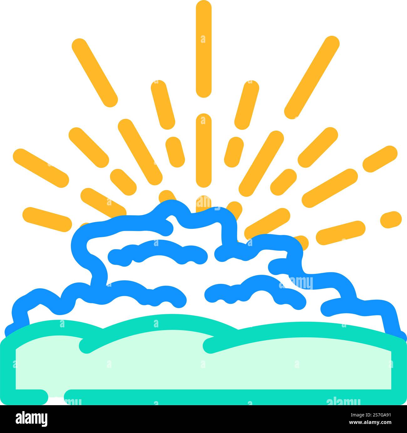 sun rays summer sunlight color icon vector. sun rays summer sunlight ...