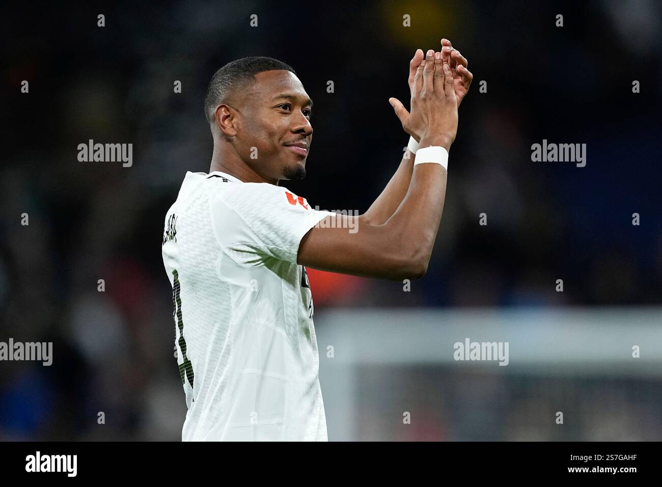 David Alaba of Real Madrid saludates to the supporters during the ...