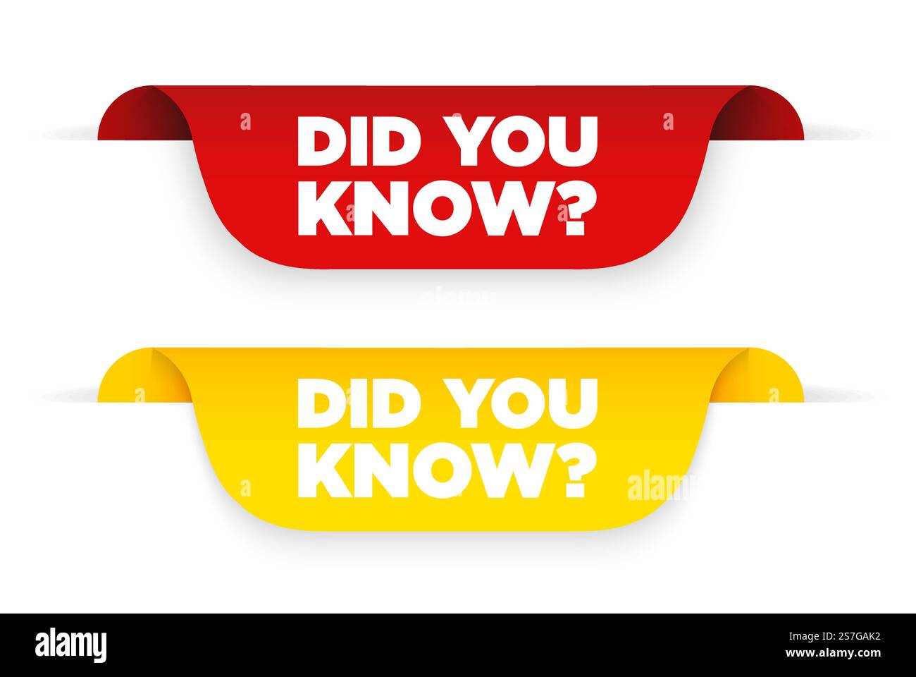 Red ribbon with text did you know. Vector illustration Stock Vector