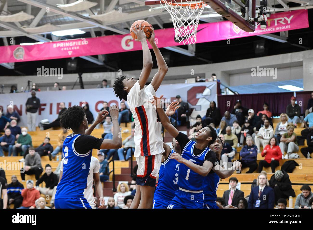 SPRINGFIELD, MA - JANUARY 19: Darius Ratliff of Archbishop Stepinac (13 ...