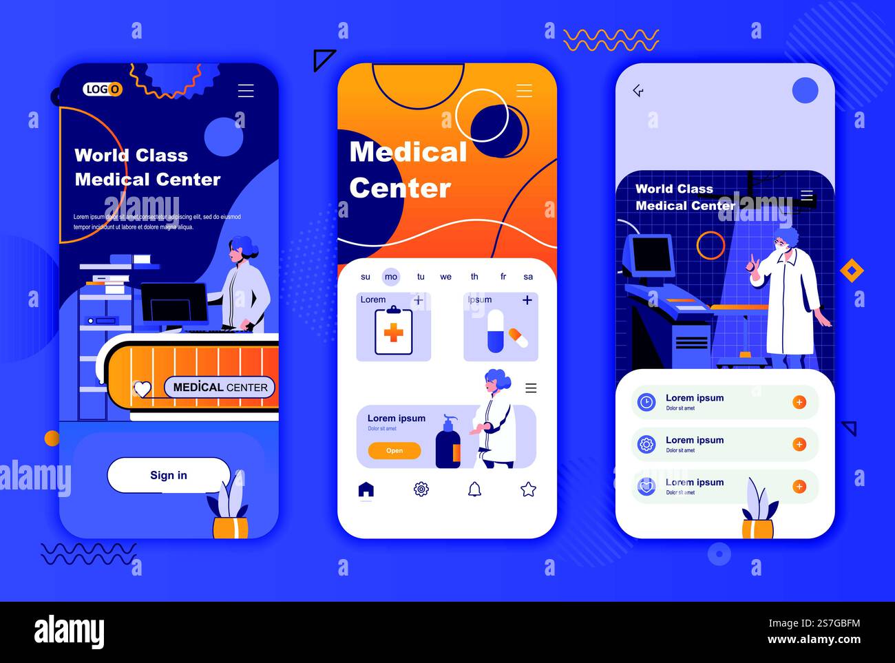 Medical center unique design kit for social networks stories. Online ...