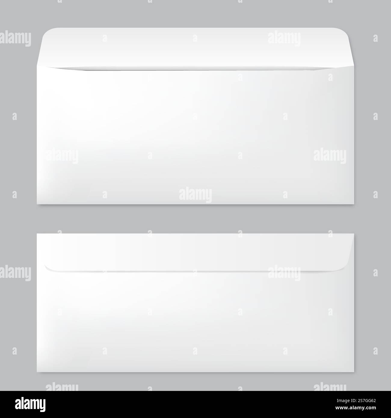 Blank paper mock up envelopes for your design. Vector front envelopes ...