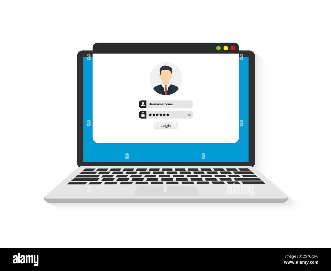 Login and password. Authentication login form system Stock Vector Image ...