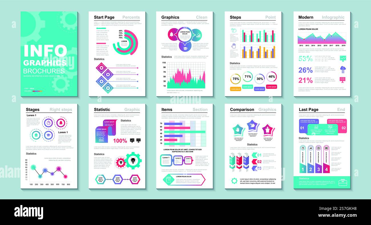 Infographic brohucres data visualization vector design template. Can be ...