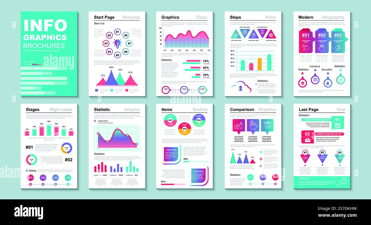 Infographic brohucres data visualization vector design template. Can be ...