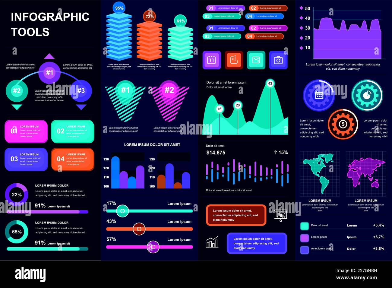 Bundle infographic UI, UX, KIT elements. Different charts, diagrams ... image.