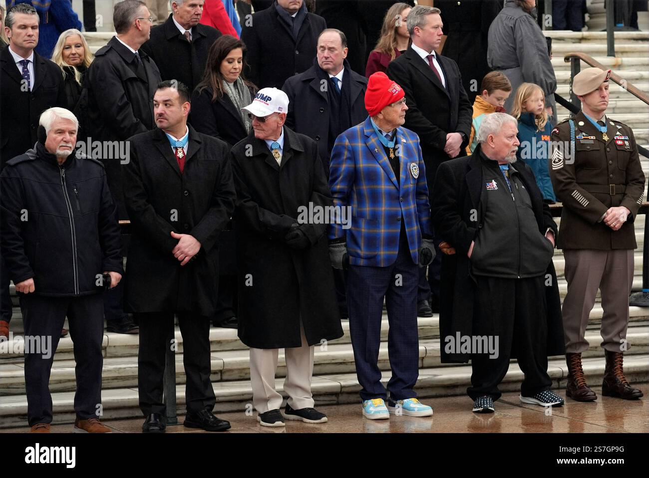 Guests arrive before Presidentelect Donald Trump participates in a