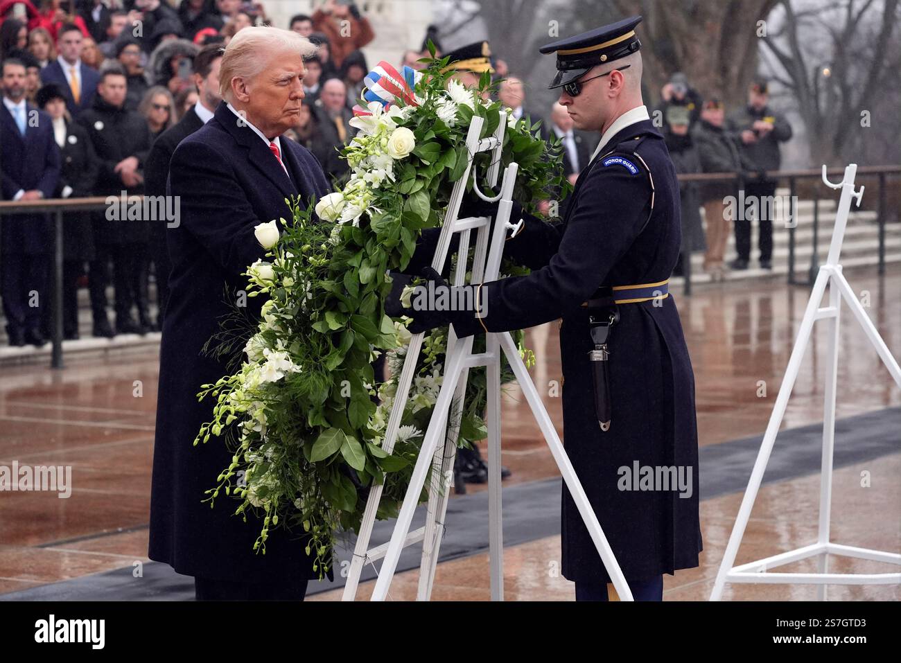Presidentelect Donald Trump participates in a wreath laying ceremony