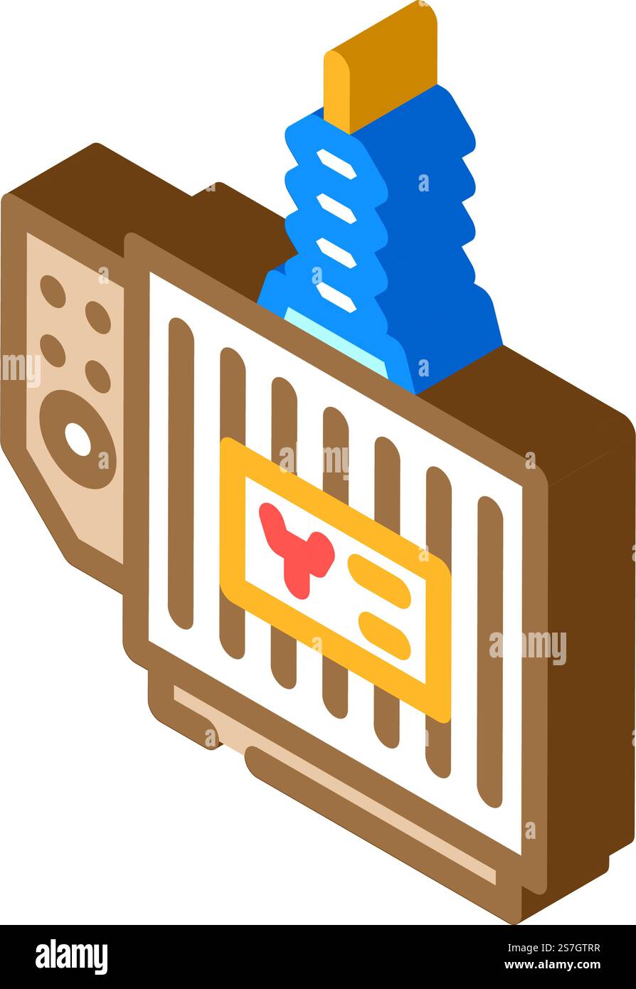 electrical substation electrical engineer isometric icon vector ...