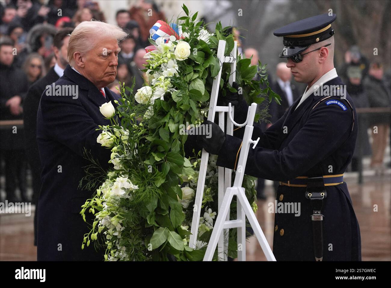 Presidentelect Donald Trump participates in a wreath laying ceremony