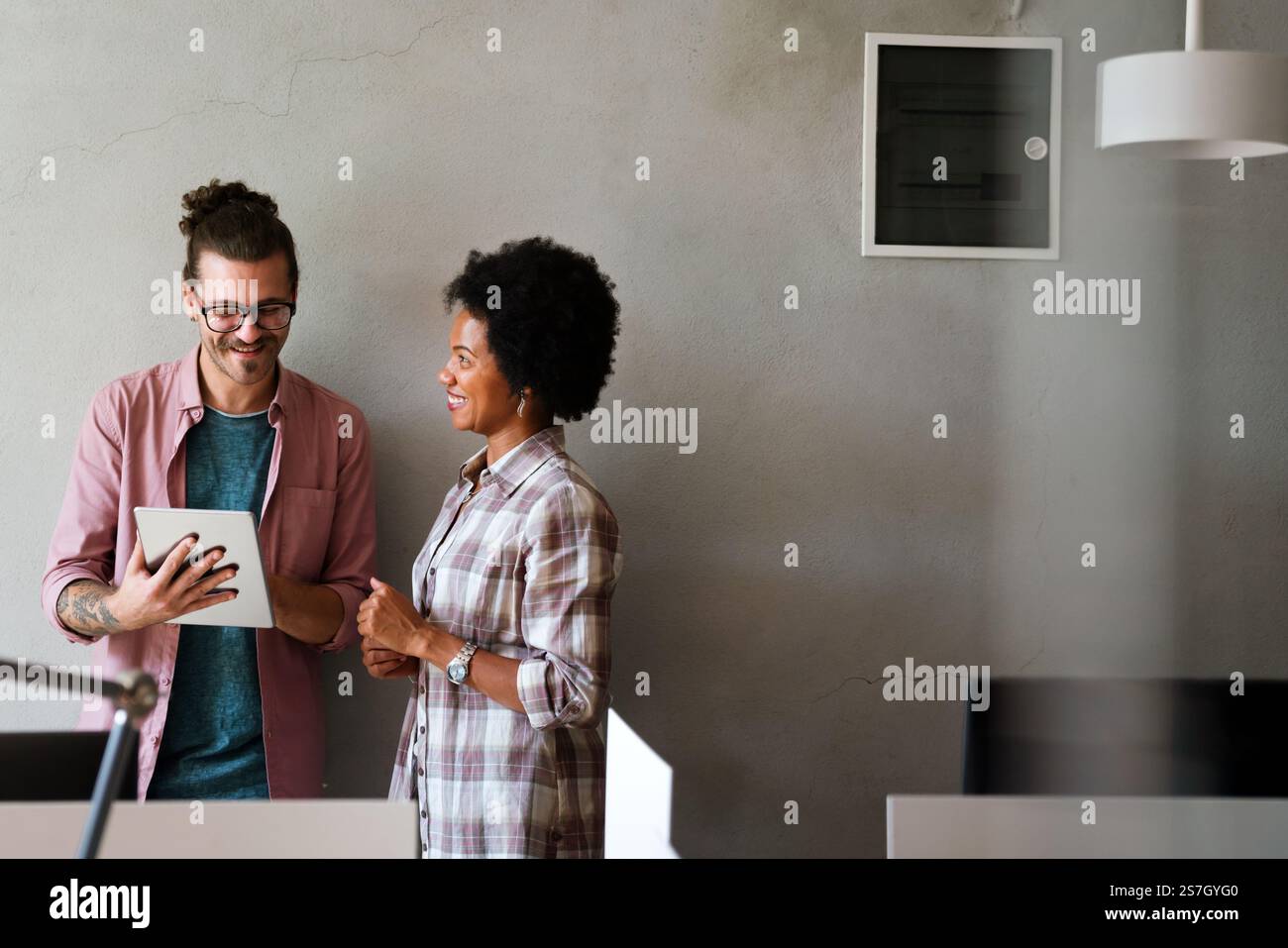 Software engineers working on project and programming in company. Startup business teamwork concept Stock Photo