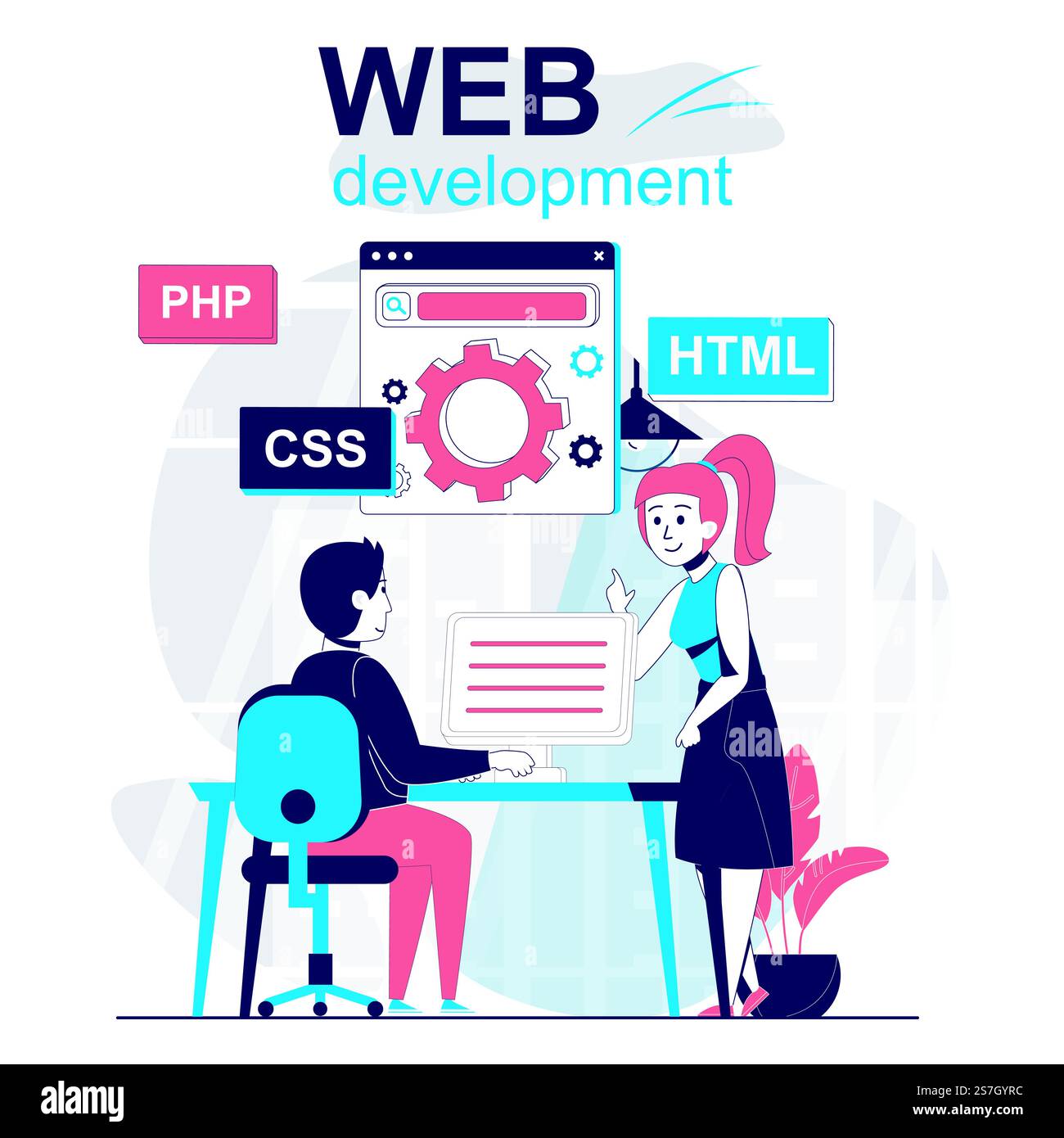 Junior developer background Stock Vector Images - Alamy