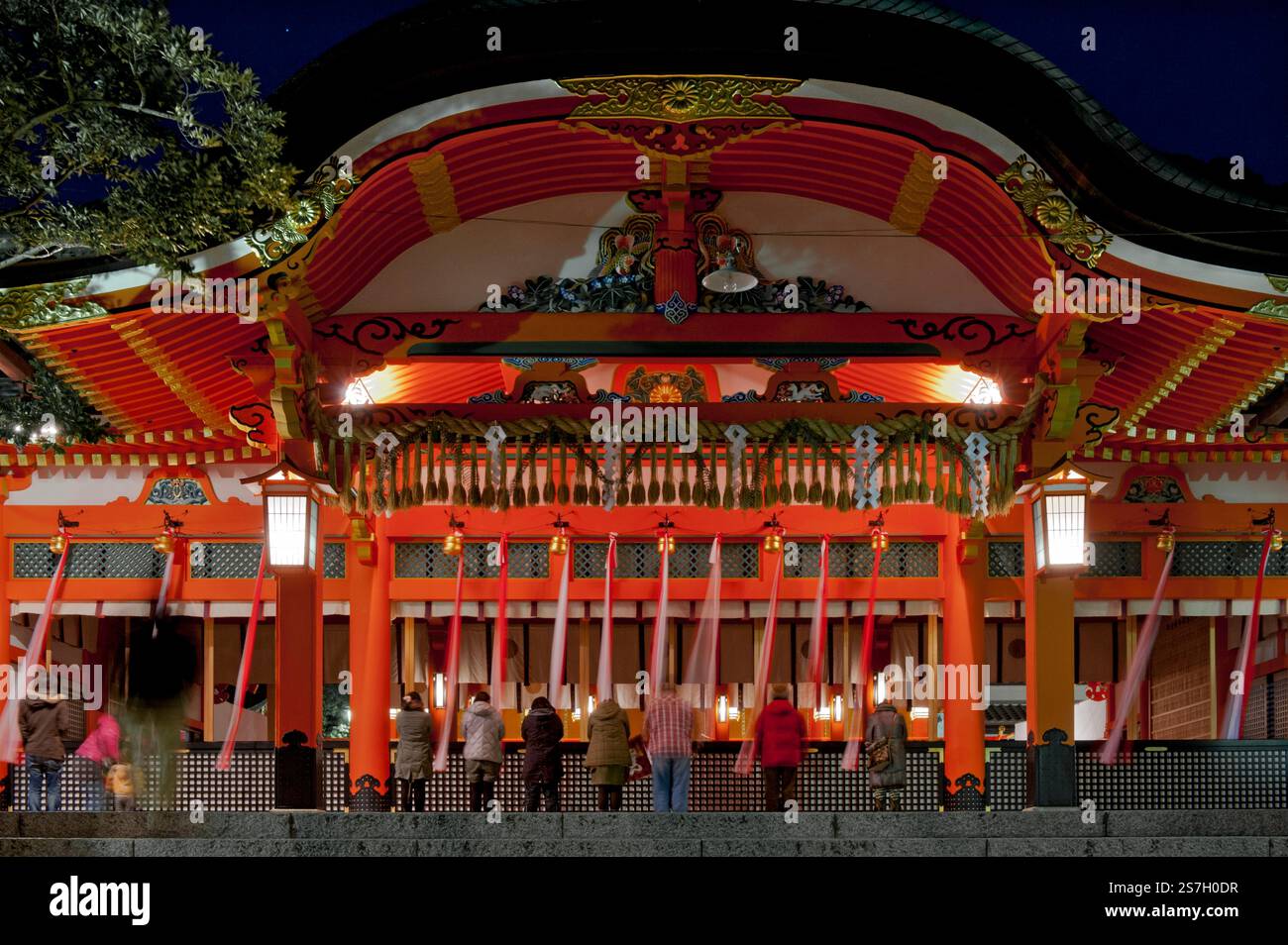 Fushimi inari shrine dusk kyoto hi-res stock photography and