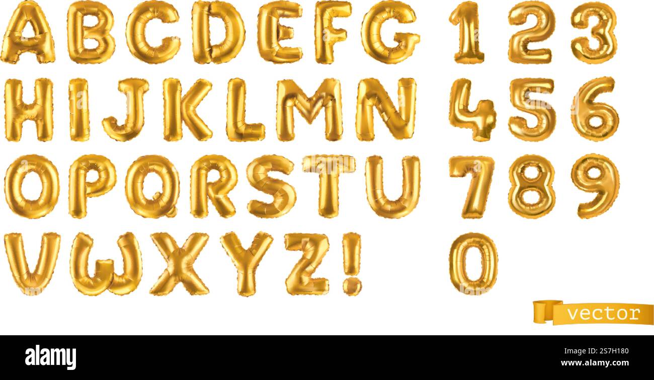 Alphabet letters and numbers 3d vector realistic symbols hi-res stock ...