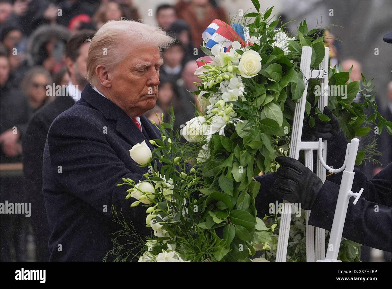 Presidentelect Donald Trump participates in a wreath laying ceremony
