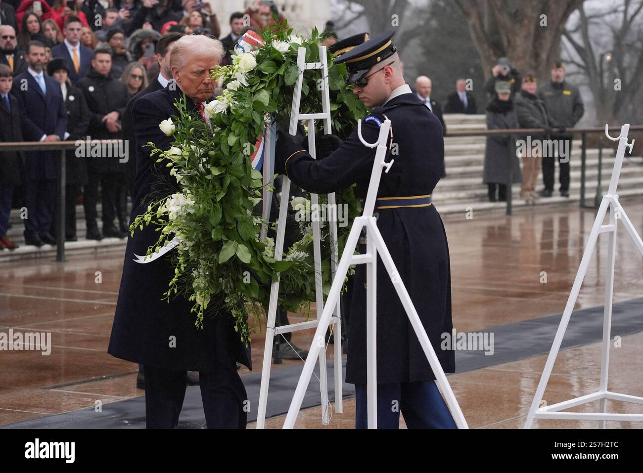 Presidentelect Donald Trump participates in a wreath laying ceremony