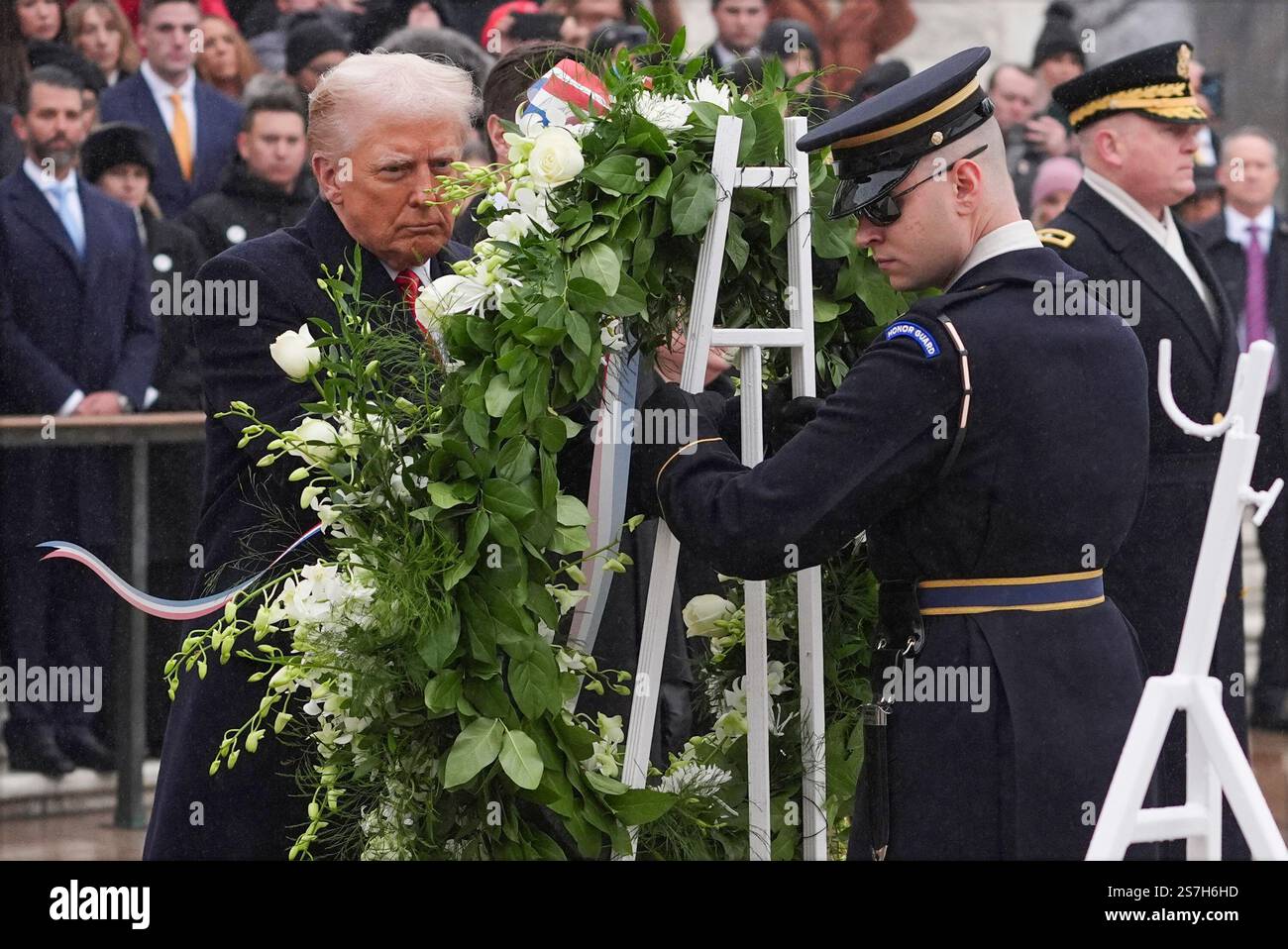 Presidentelect Donald Trump participates in a wreath laying ceremony