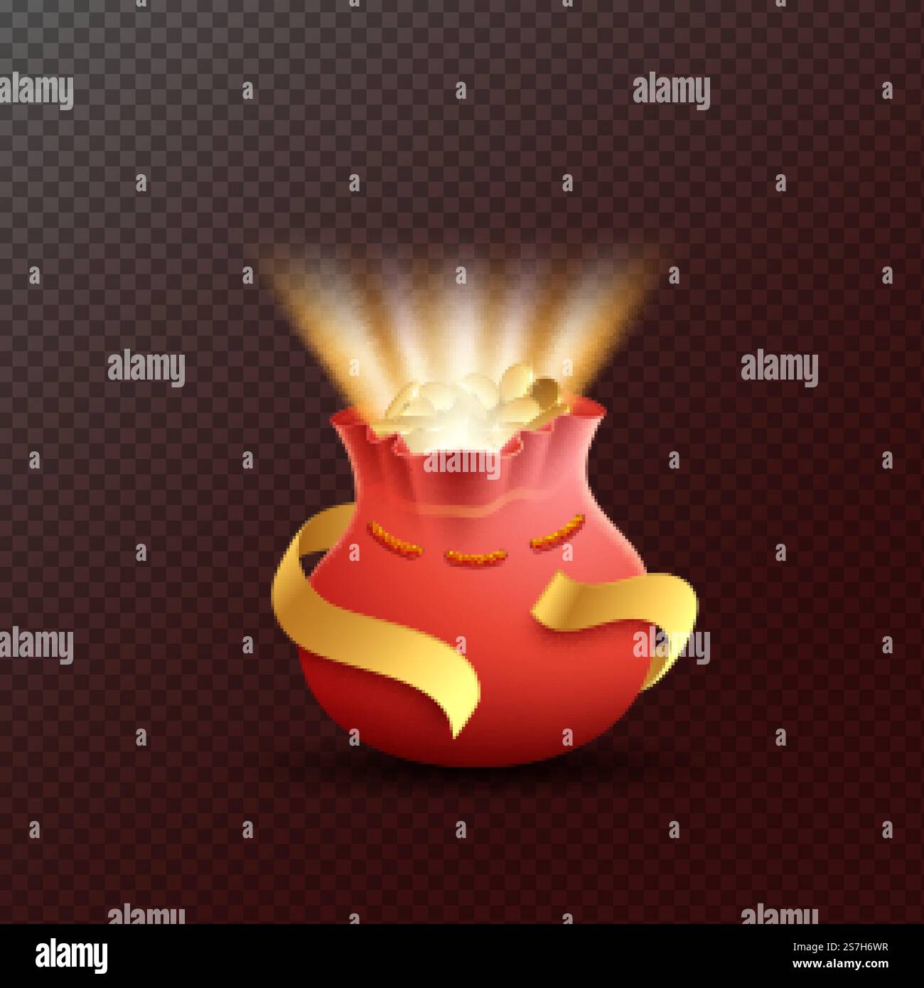 Bag with realistic golden coins vector illustration Stock Vector Image ...