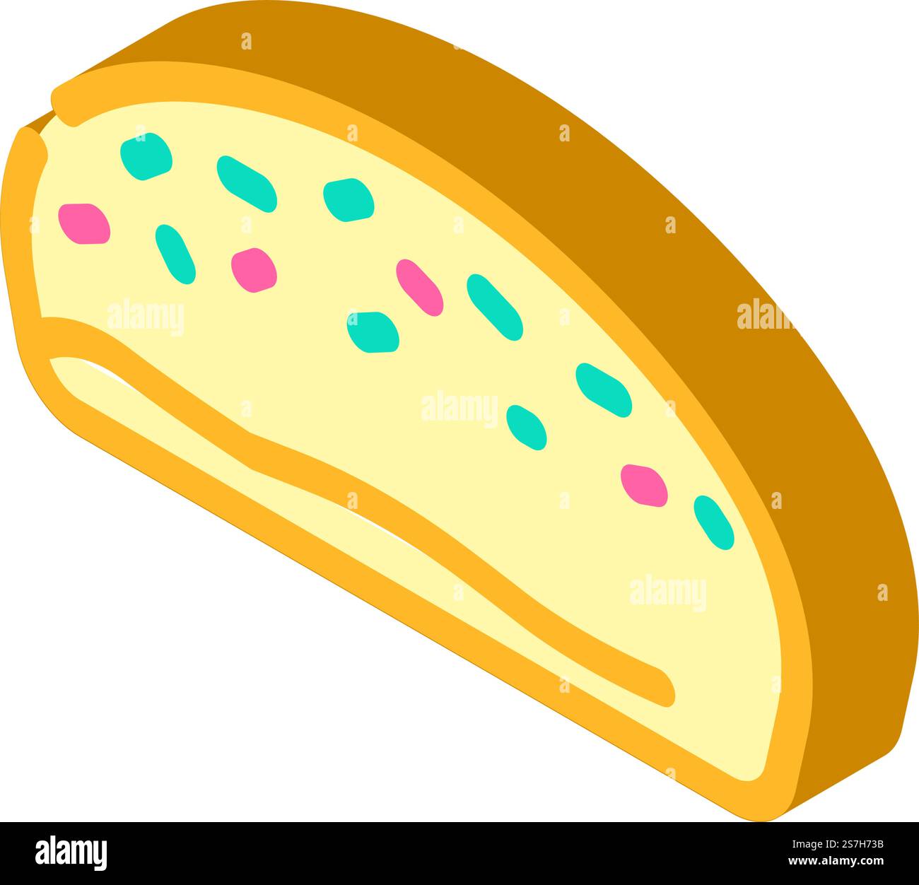 sweet bun food meal isometric icon vector. sweet bun food meal sign ...
