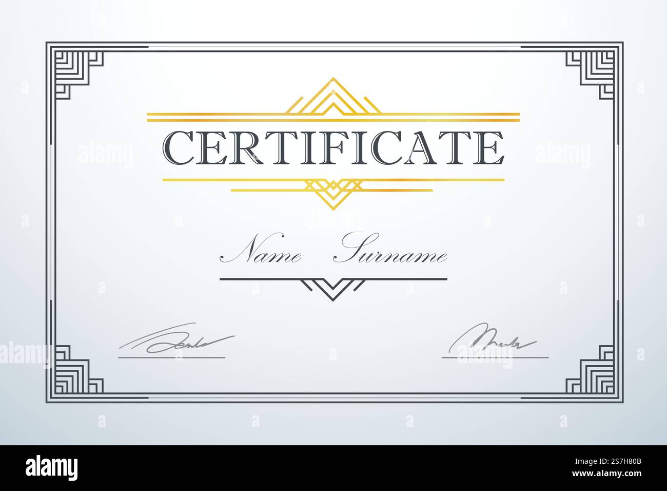 Certification card frame template. Vintage luxury design. Vector ...