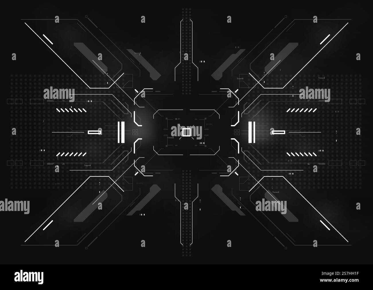 Cyberpunk futuristic poster. Tech Abstract poster template with HUD ...