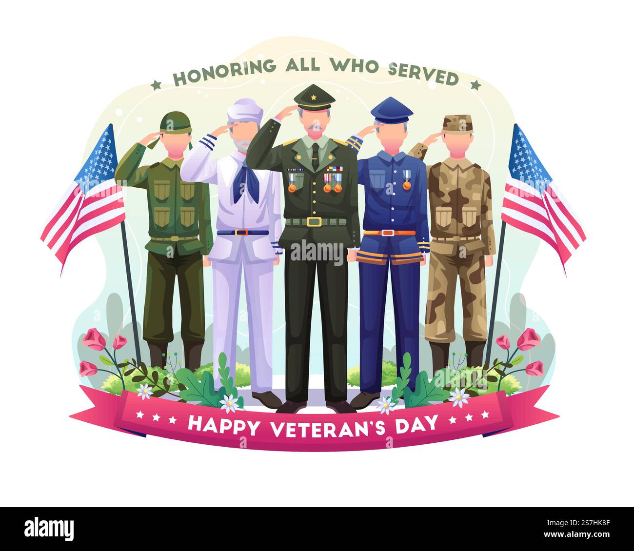 Army veterans of various forces are celebrating, saluting, and honoring ...