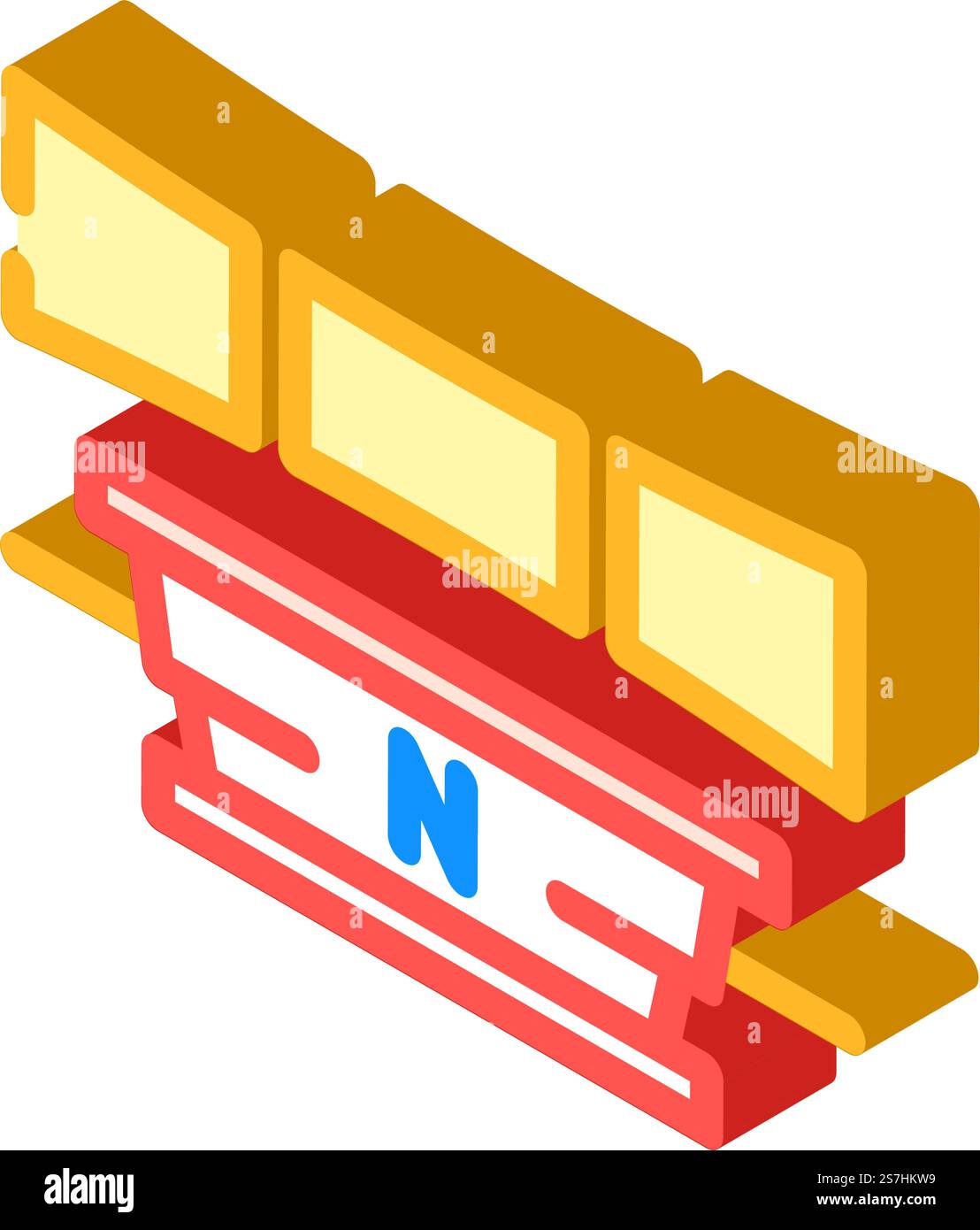 news anchor desk media isometric icon vector. news anchor desk media ...