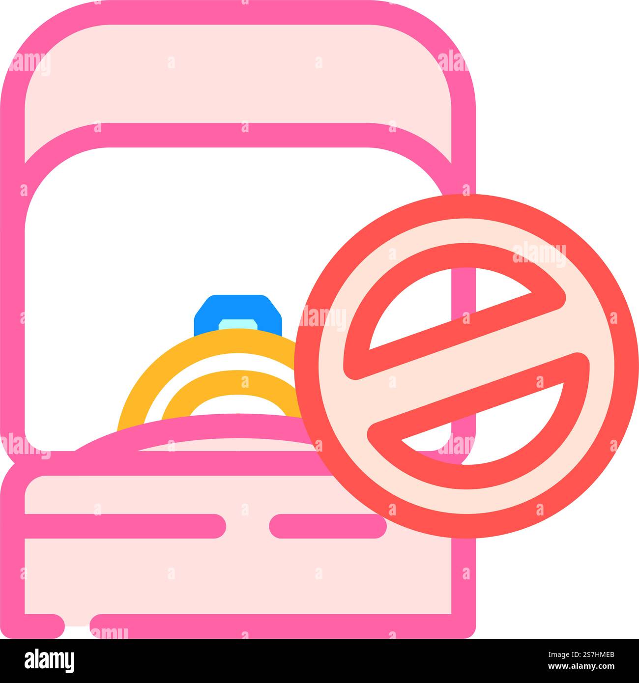 stamp rejected color icon vector. stamp rejected sign. isolated symbol ...