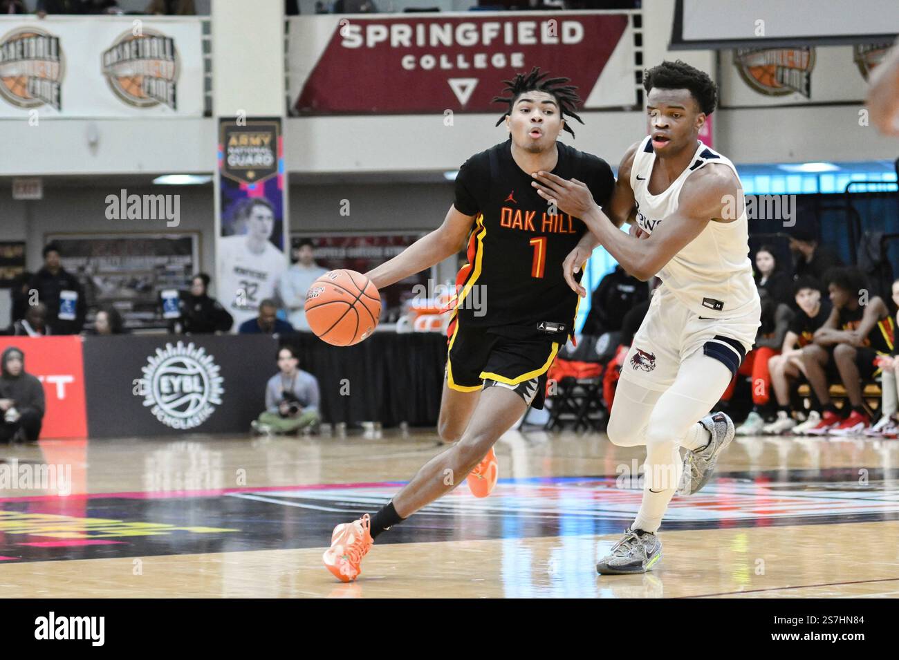 SPRINGFIELD, MA - JANUARY 19: DeMarco Johnson of Oak Hill Academy (1 ...
