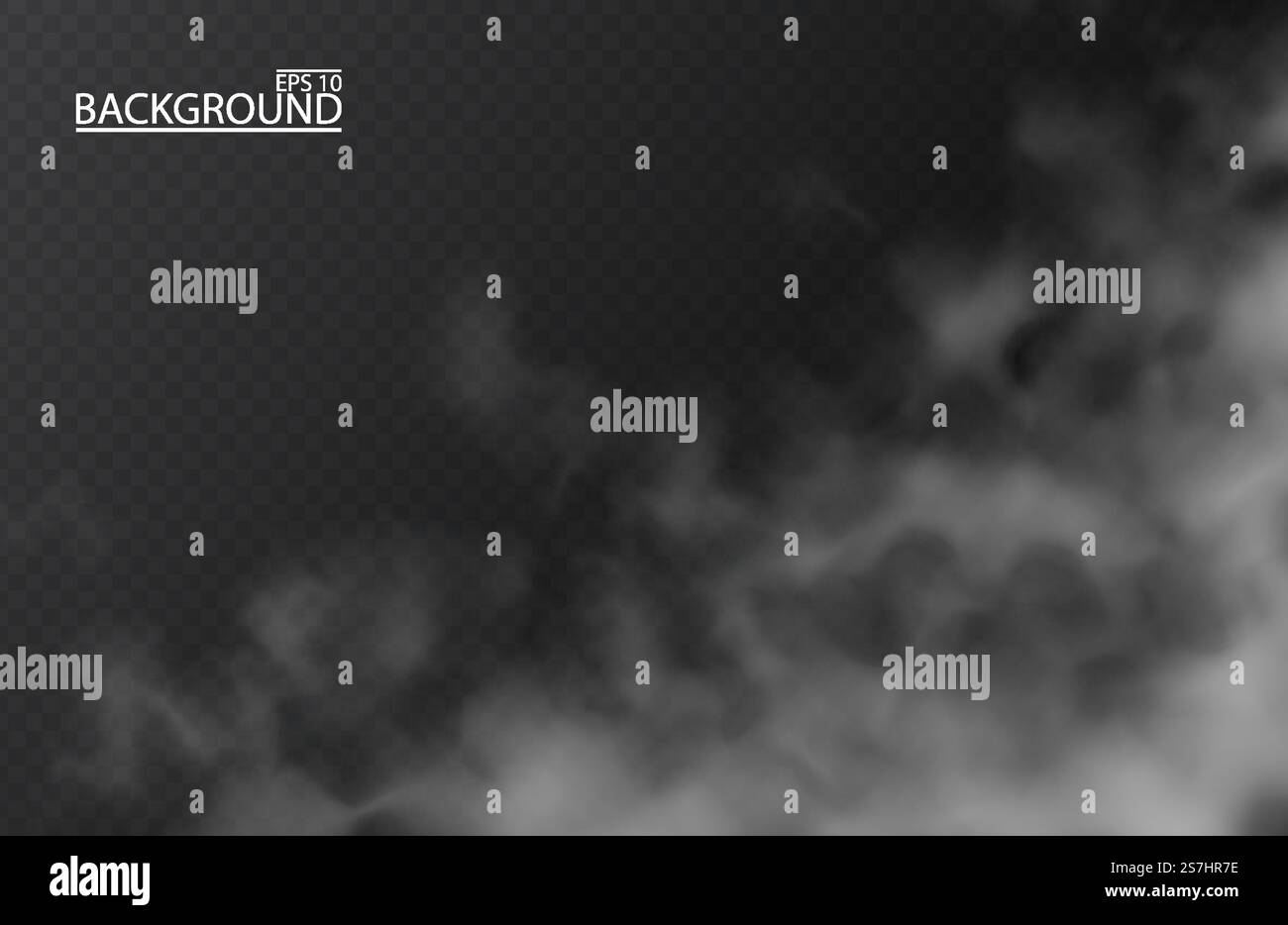 White fog or smoke on isolated transparent background. Smog, Cloudy sky ...