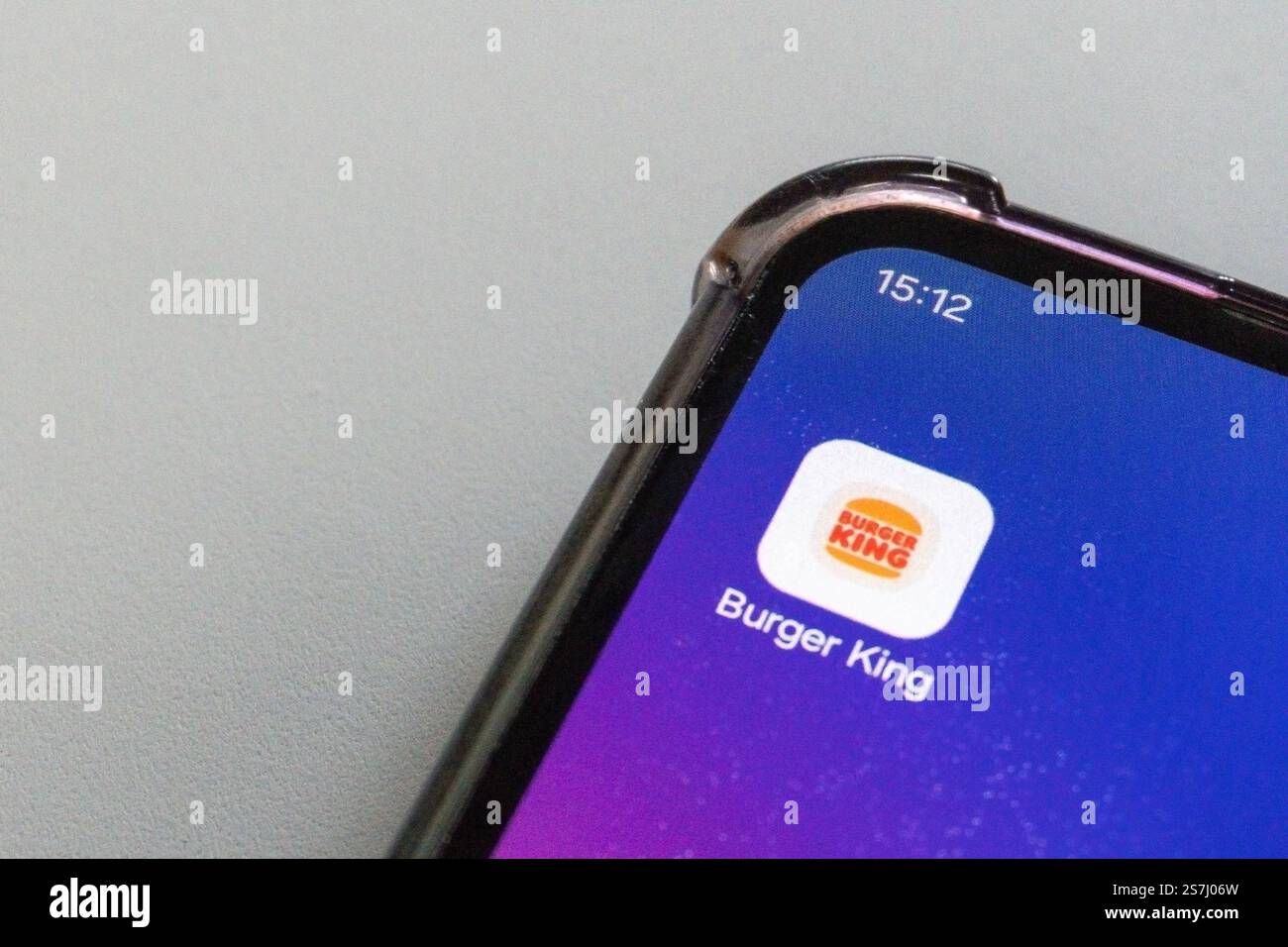 Moscow Russia January 19 2025:Burger king mobile app icon on
