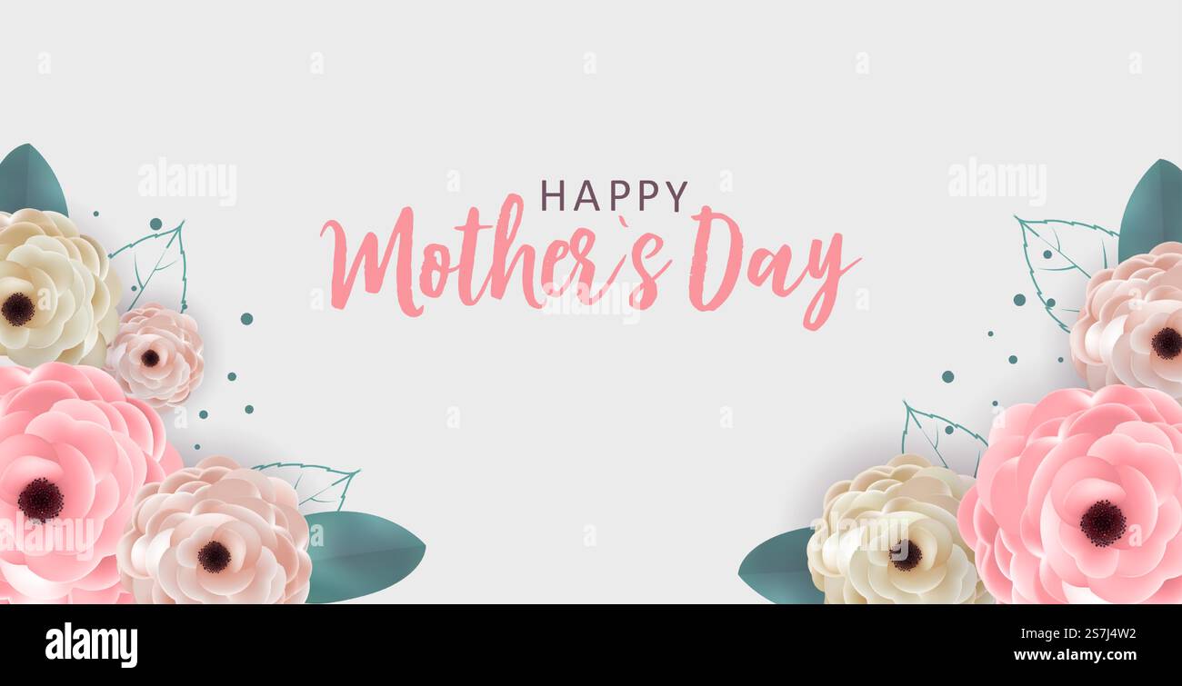 Happy Mothers Day Background with Flowers. Vector Illustration EPS10 ...