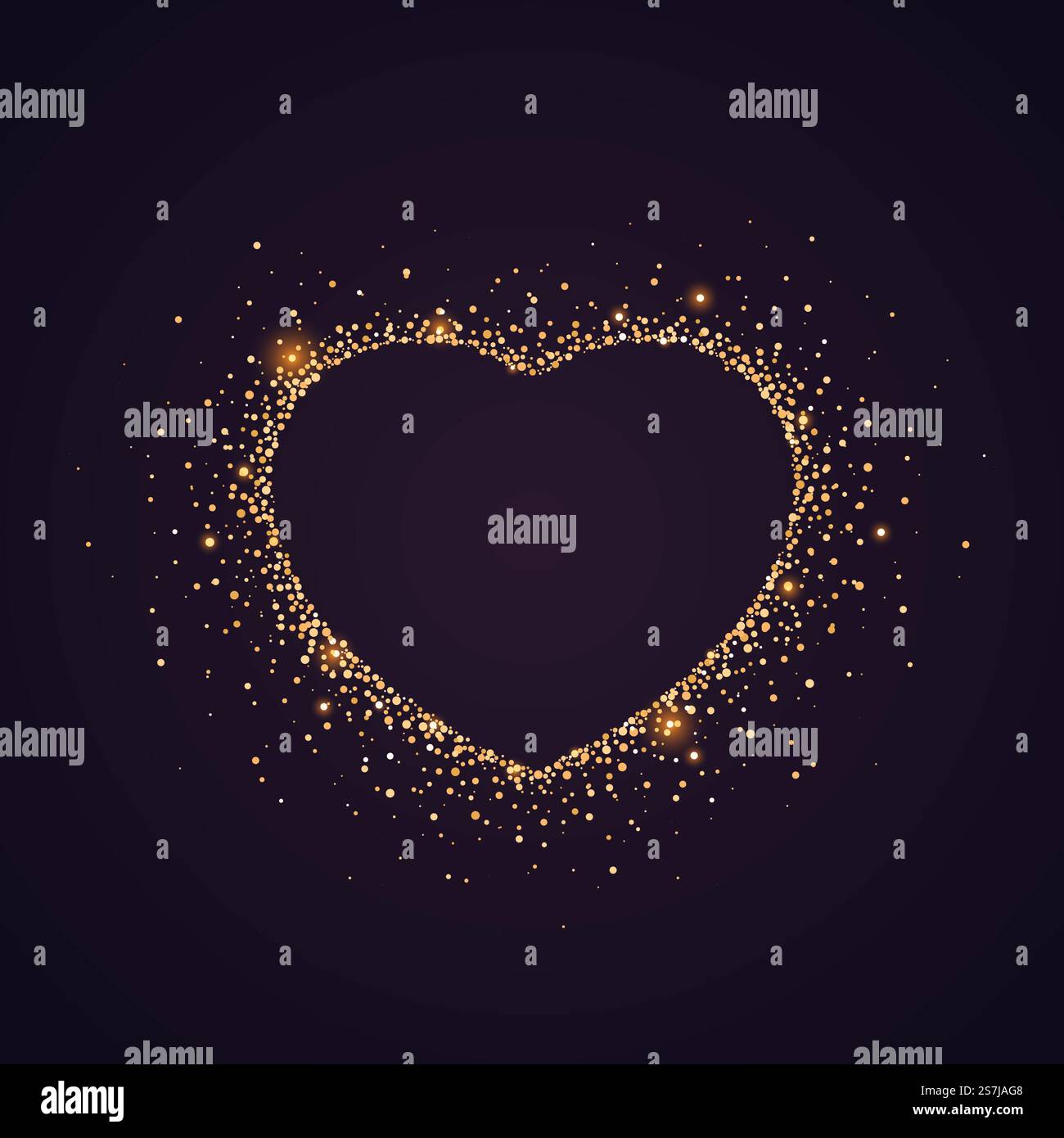 Heart shaped glitter. Valentine’s Day card design. Vector illustration ...