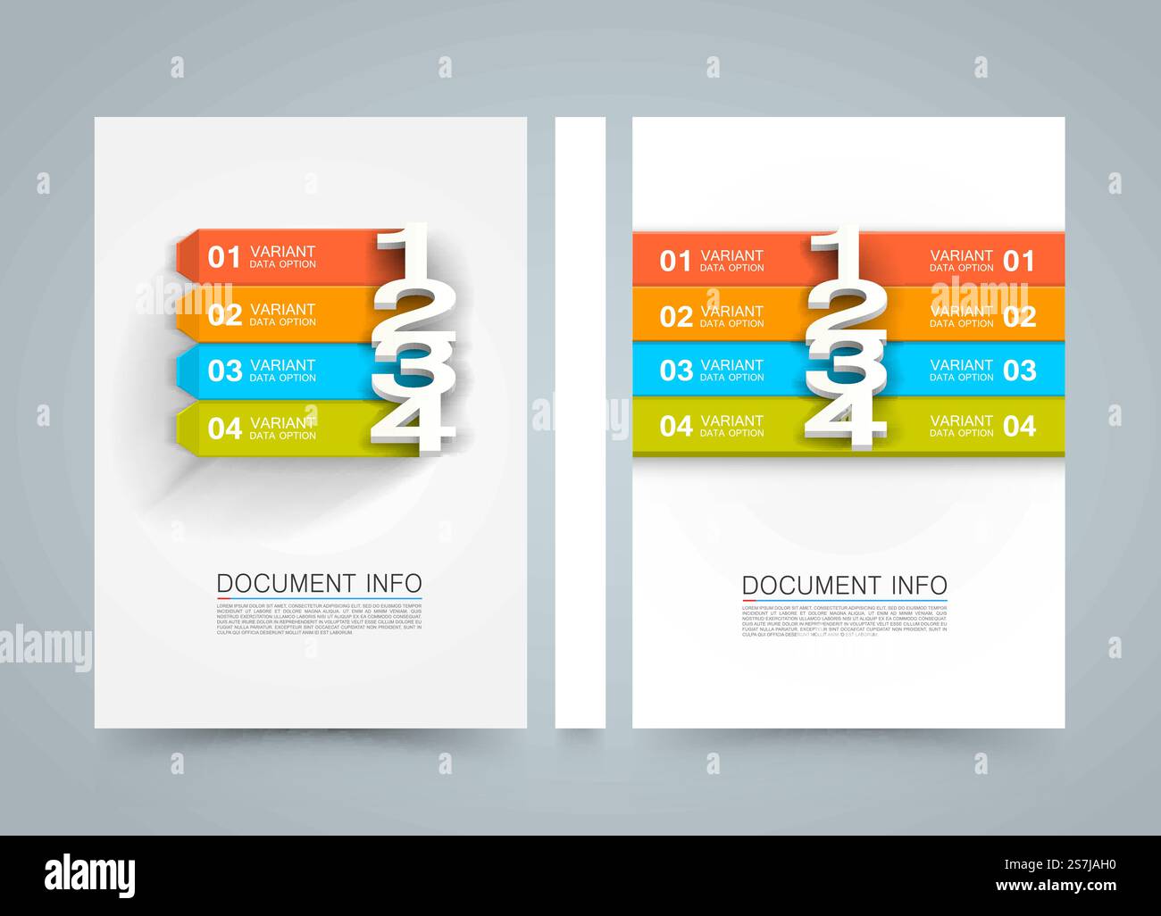 Document information menu banner book. A4 size paper, Template design element, Vector. Document information menu banner book. A4 size paper, Template design element, Vector background Stock Vector