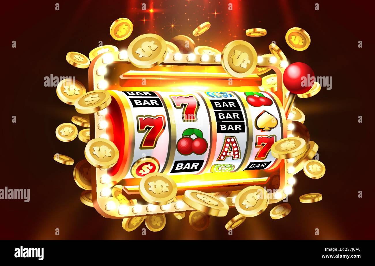 Casino lights slot machine Stock Vector Images - Alamy