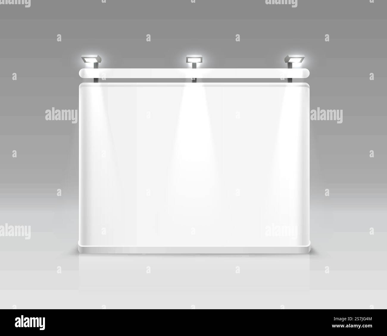 Scene show Podium for presentations on the gray background. Vector illustration Stock Vector