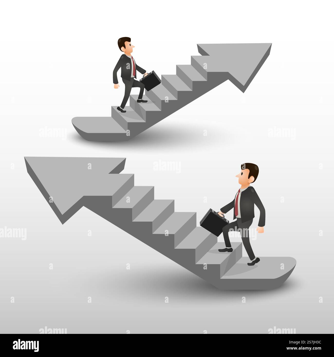 Business people career ladder. Stair arrow . Vector illustration Stock ...