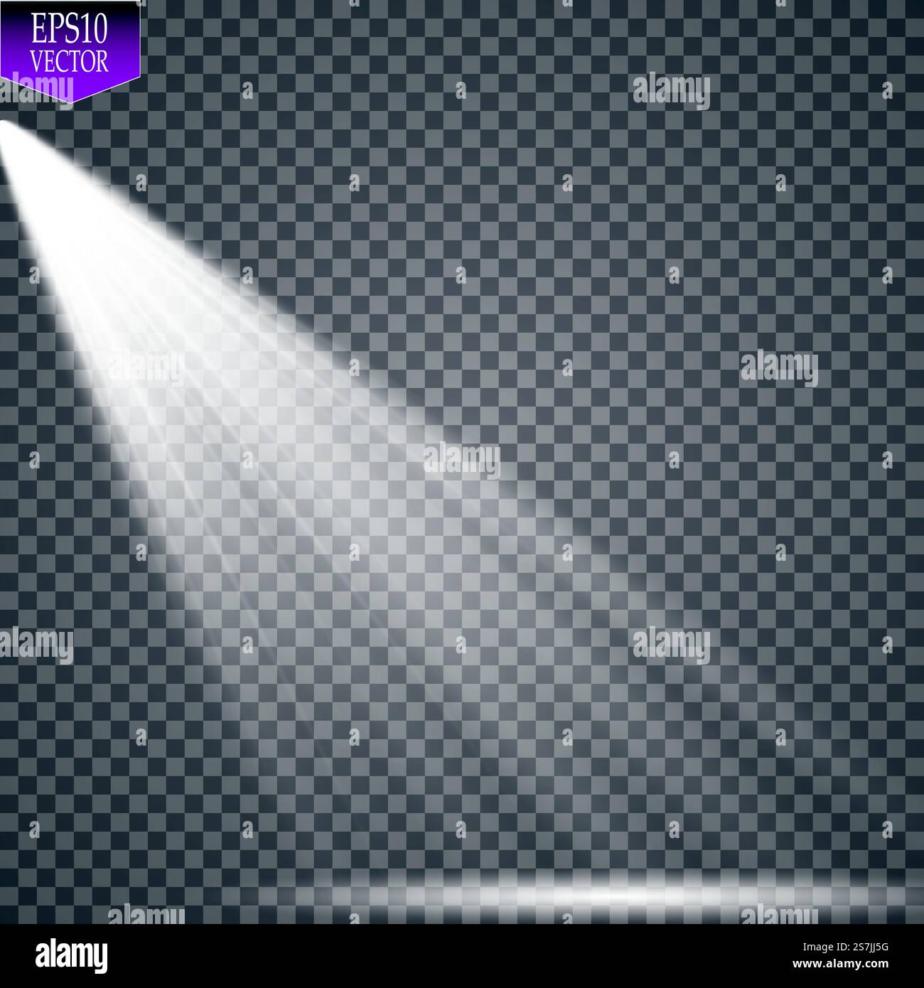 Vector spotlight. Light magic effect EPS 10. Vector spotlight. Light effect Stock Vector