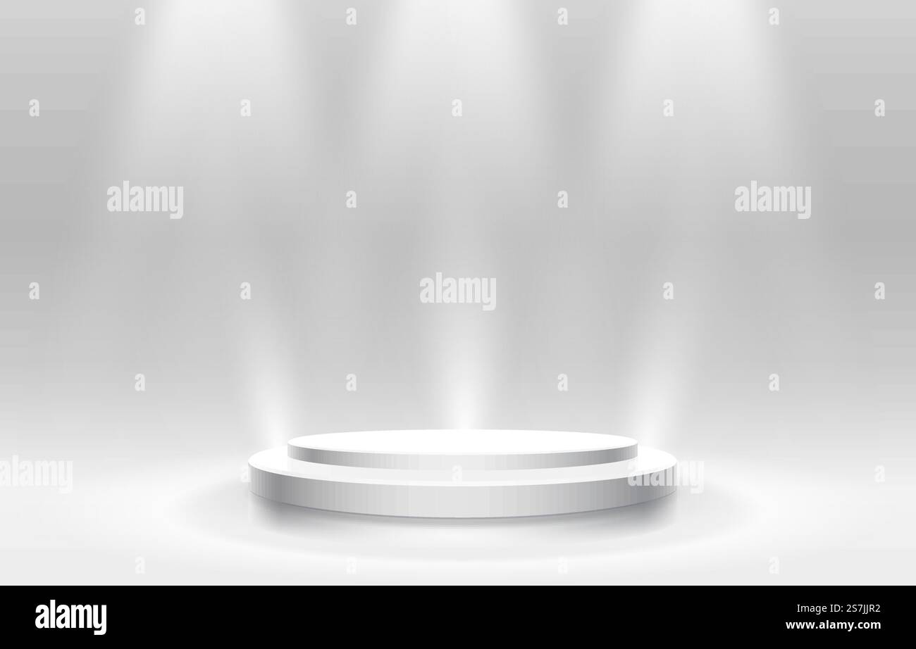 Podium Object White winners podium for business concepts, Podium object. Vector ...