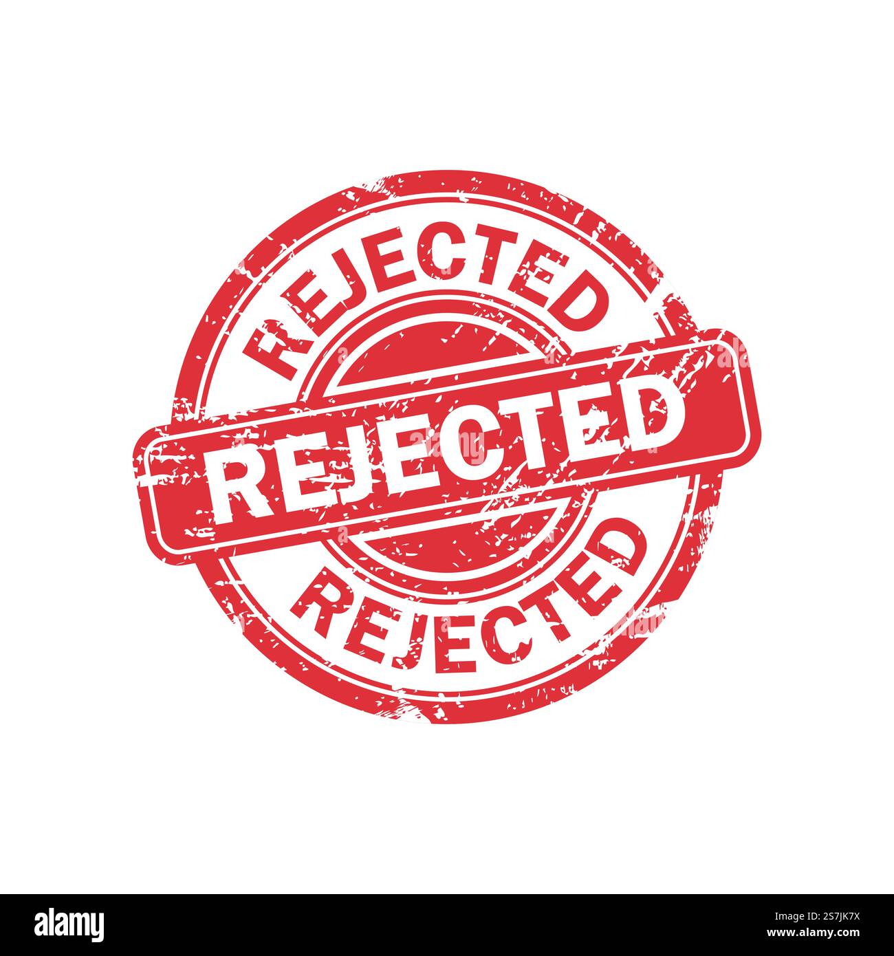 Rejected stamp with grunge in a flat design Stock Vector