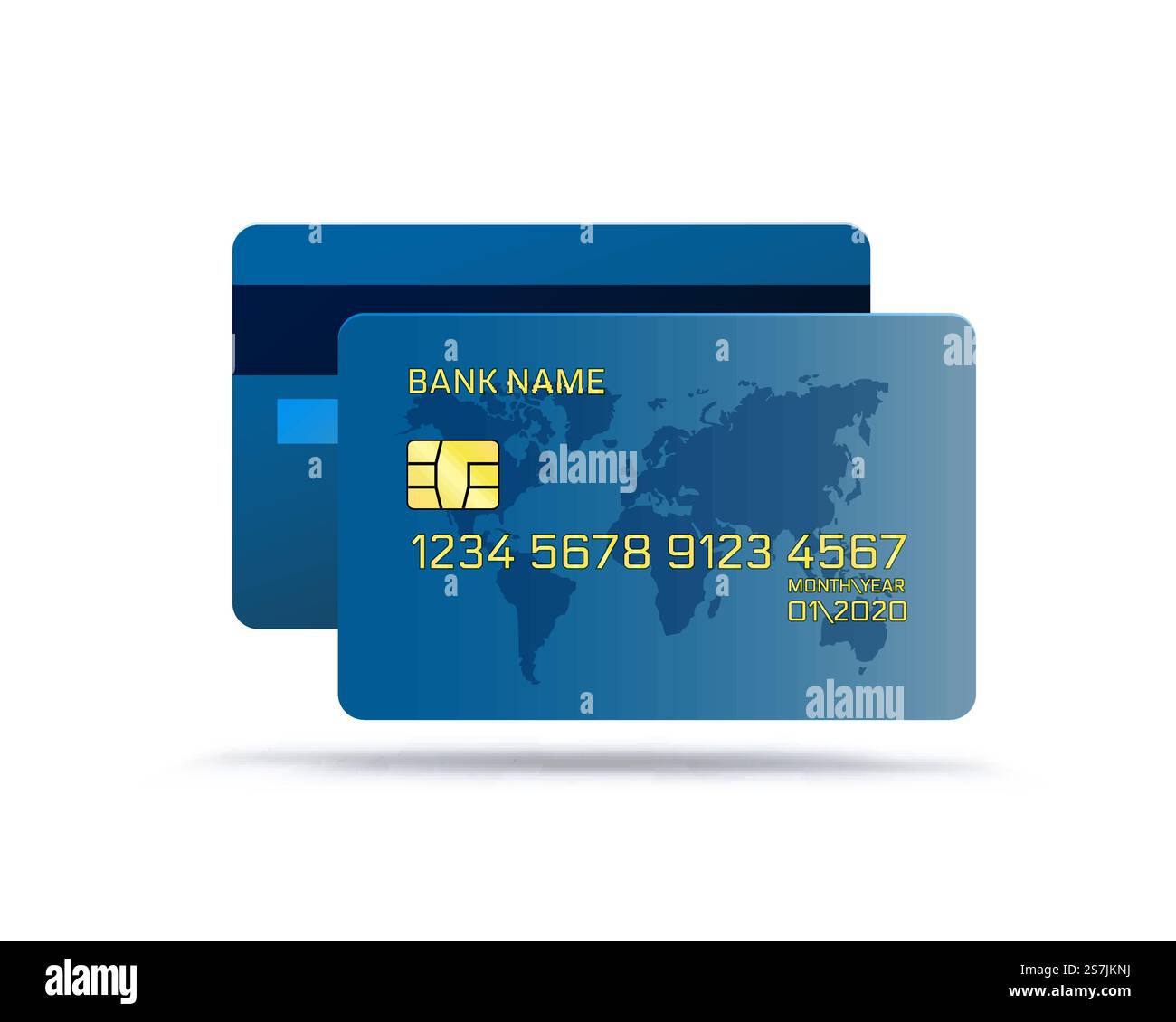 Electronic credit card icon, finance technology, white background ...