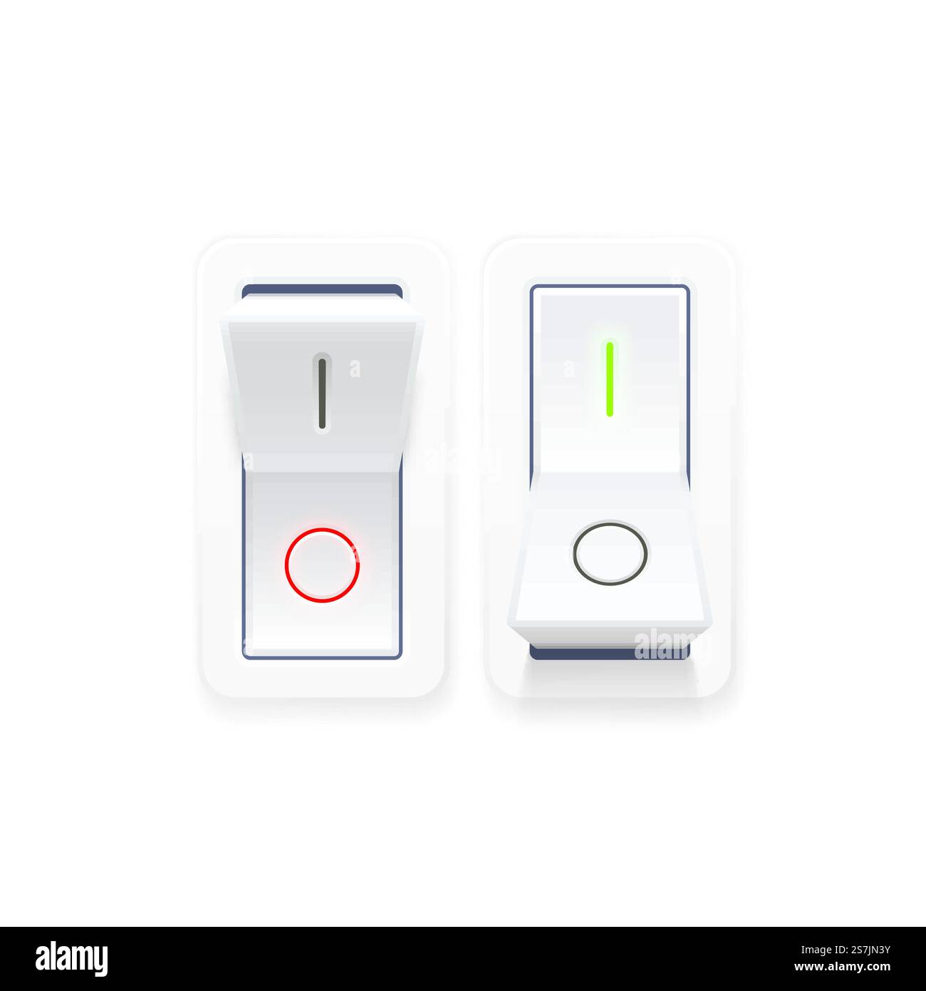 On off switch button ui isolated white background. Vector illustration ...