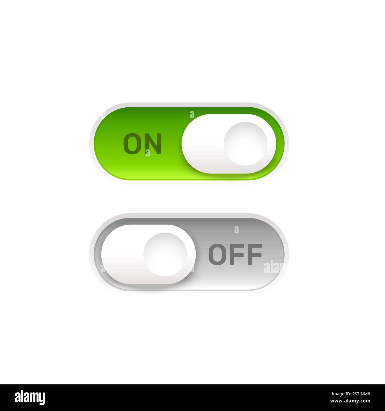 On off switch button ui isolated white background. Vector illustration ...