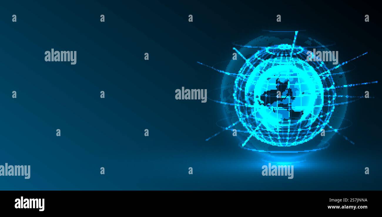 Point Design Planet Concept global planet earth point black background. Vector illustration ...