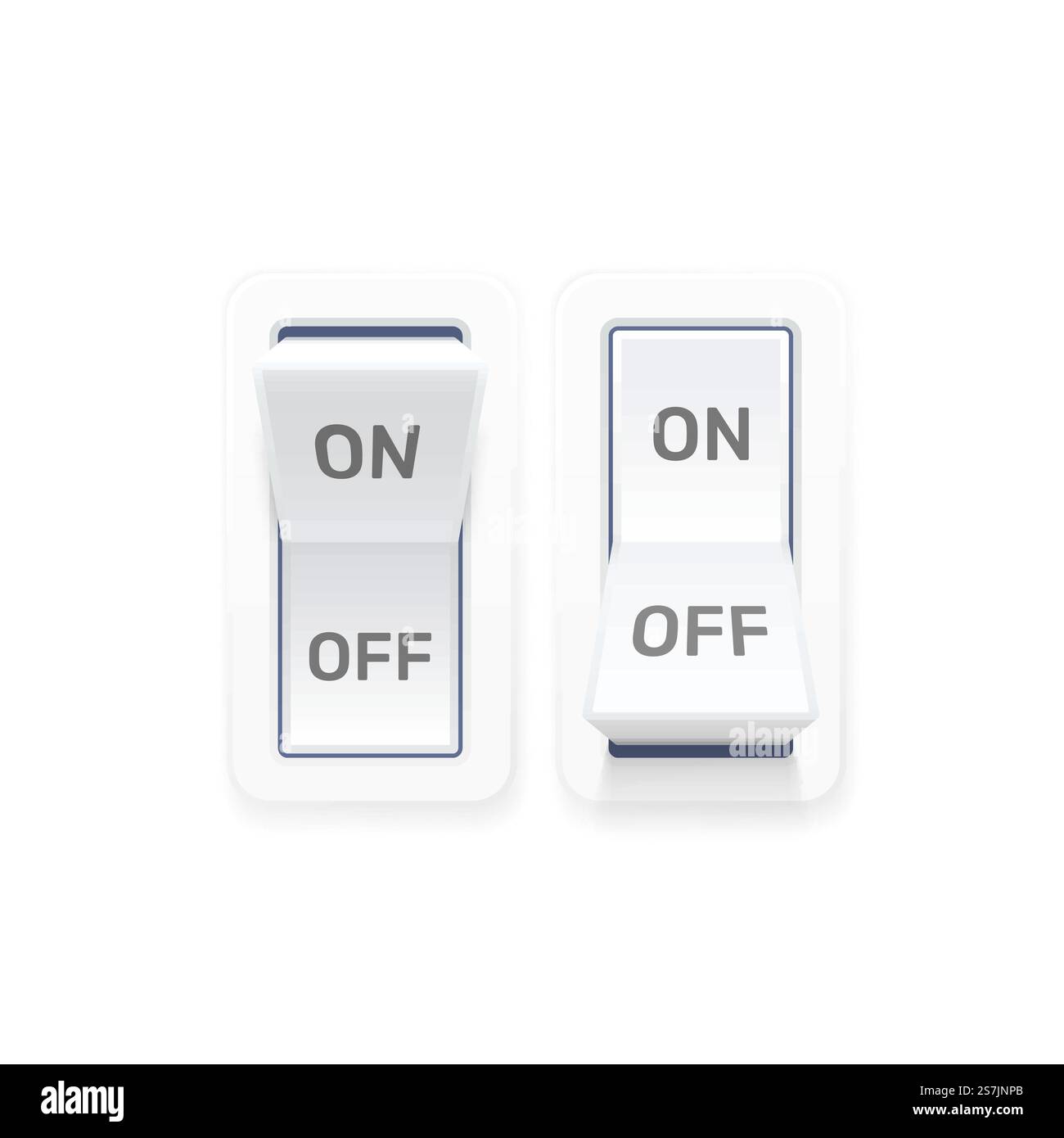 On off switch button ui isolated white background. Vector illustration ...