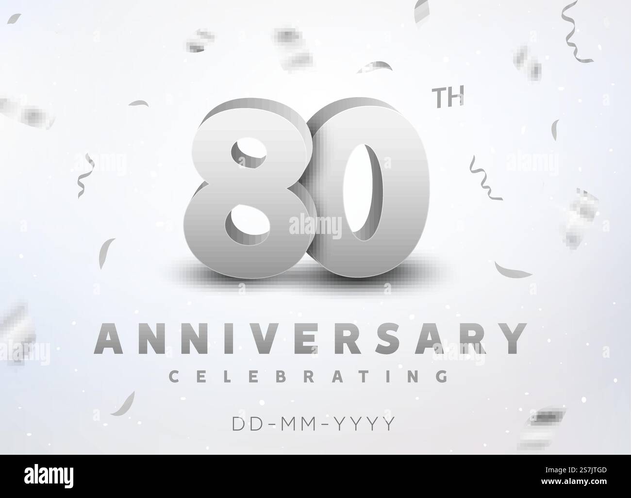 80 years silver number anniversary celebration event. Anniversary ...